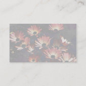 Roze Visitekaartje van Afrikaanse Daisies Floral (Achterkant)