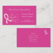 Roze Visitekaartje van de Borstkanker van het Kool (Voorkant / Achterkant)