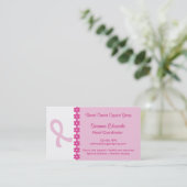 Roze Visitekaartje van de Borstkanker van het Kool (Staand voorkant)