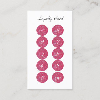 Roze Visitekaartje van de Loyalty Punch