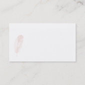 Roze Visitekaartje van de Peacock (Achterkant)