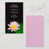Roze Visitekaartje van de Waterlily (Voorkant / Achterkant)