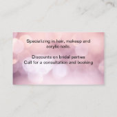 Roze Visitekaartje van een mooie Afrikaanse vrouw (Achterkant)