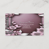 Roze Visitekaartje van Floral (Achterkant)