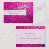 Roze Visitekaartje van Glitter Beautician (Voorkant / Achterkant)