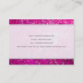 Roze Visitekaartje van Glitter Beautician (Achterkant)