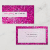 Roze Visitekaartje van Glitter Beautician (Voorkant / Achterkant)