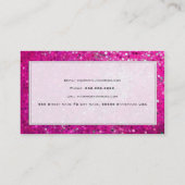 Roze Visitekaartje van Glitter Beautician (Achterkant)