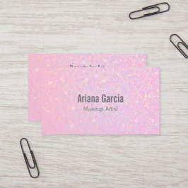 Roze Visitekaartje van Glitter Iridescent Beauty