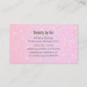 Roze Visitekaartje van Glitter Iridescent Beauty (Achterkant)