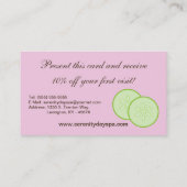 Roze Visitekaartje van het bloedbad van Cucumber S (Achterkant)