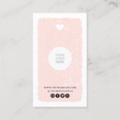 Roze Visitekaartje van het hart (Voorkant)