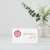 Roze Visitekaartje van Lotus Wellness en Healing A (Staand voorkant)