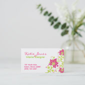 Roze Visitekaartje van Paisley (Staand voorkant)