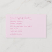 Roze Visitekaartje van Sparkle Gem Jeweler (Achterkant)