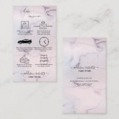 Roze Visitekaartje voor esthetische zorg (Voorkant / Achterkant)