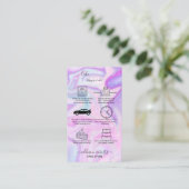 Roze Visitekaartje voor esthetische zorg (Staand voorkant)