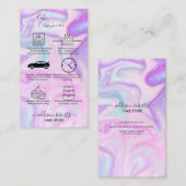 Roze Visitekaartje voor esthetische zorg (Voorkant / Achterkant)