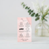 Roze Visitekaartje voor esthetische zorg (Staand voorkant)
