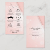 Roze Visitekaartje voor esthetische zorg (Voorkant / Achterkant)