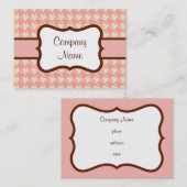 Roze Visitekaartje voor het geluid (Voorkant / Achterkant)