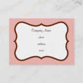 Roze Visitekaartje voor het geluid (Achterkant)