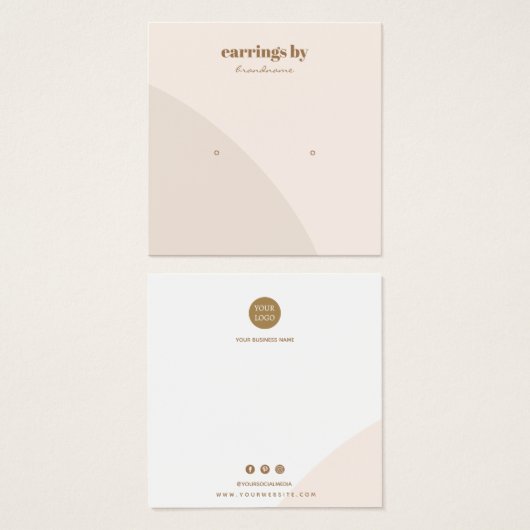 Roze Visitekaartje voor het oorklaar beeldscherm (Voorkant /achterkant)