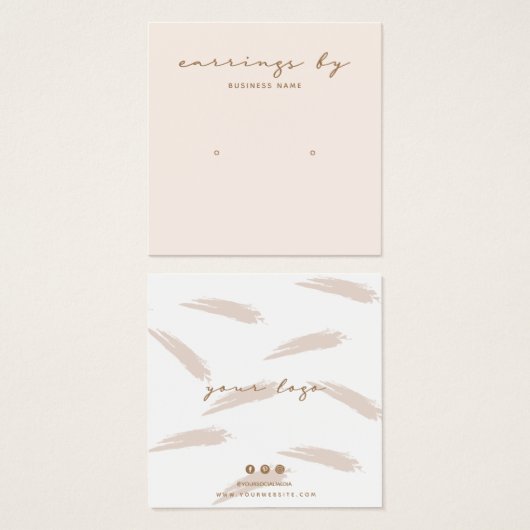 Roze Visitekaartje voor het oorklaar beeldscherm (Voorkant /achterkant)