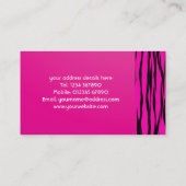 Roze Visitekaartje voor hoger afdrukontwerp (Achterkant)
