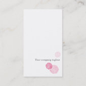 Roze Visitekaartje voor langwerpige Puff-roze (Achterkant)