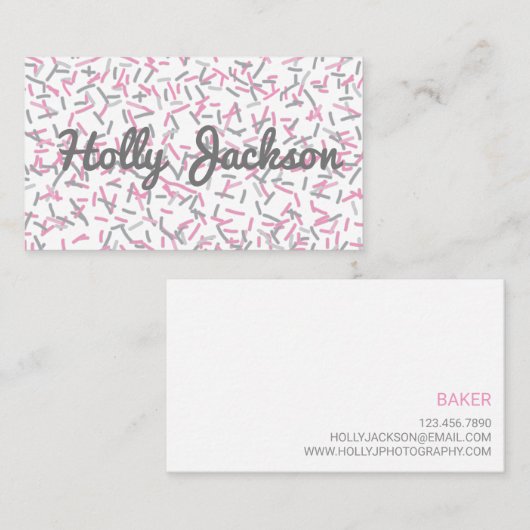 Roze Visitekaartjes (Voorkant / Achterkant)