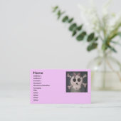 Roze Visitekaartjes (Staand voorkant)