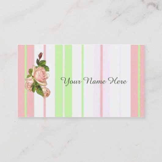 Roze Visitekaartjes en stripes (Achterkant)