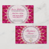 Roze Visitekaartjes met de Golden Solar Star (Voorkant / Achterkant)