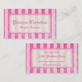 Roze Visitekaartjes met strips (Voorkant / Achterkant)