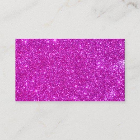 Roze Visitekaartjes met weinig glitter (Voorkant)