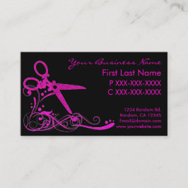 Roze visitekaartjes met zwarte zwaluw