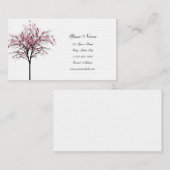 Roze Visitekaartjes van de lente (Voorkant / Achterkant)