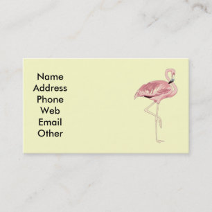 Roze Visitekaartjes van Flamingo
