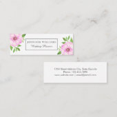 Roze Visitekaartjes van Floral (Voorkant / Achterkant)