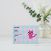 Roze Visitekaartjes van keukengerei (Staand voorkant)