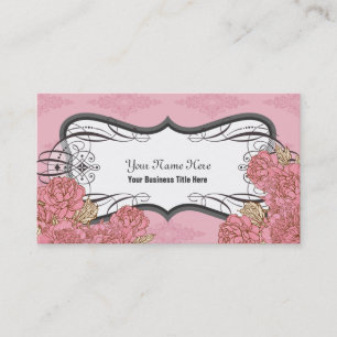 Roze Visitekaartjes van Plump Flowers