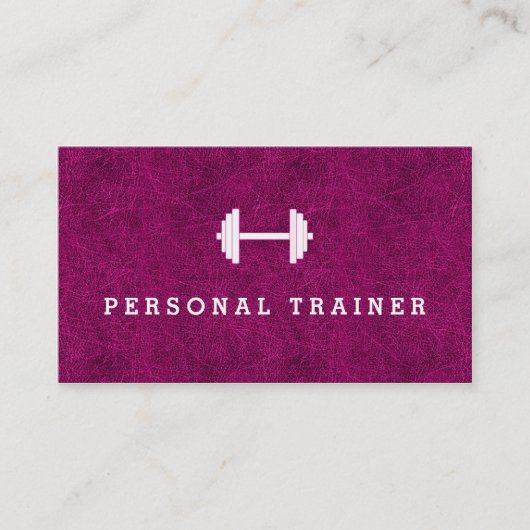 Roze Visitekaartjes voor persoonlijke trainers (Voorkant)