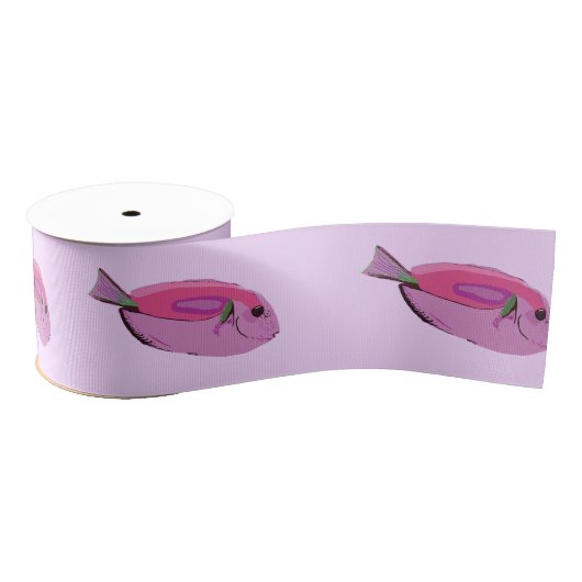 Roze viskunst Grosgrain Ribbon Grosgrain Lint (Spoel)