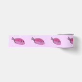 Roze viskunst Grosgrain Ribbon Lint (Voorkant)