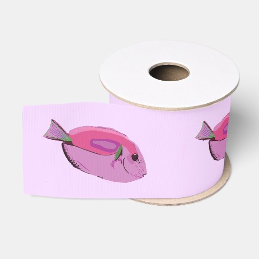 Roze viskunst Grosgrain Ribbon Lint (Spoel)