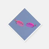 Roze vispapier servet (Hoek)