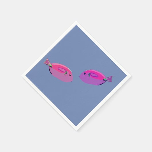 Roze vispapier servet (Hoek)