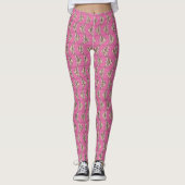 Roze vispatroon leggings (Voorkant)