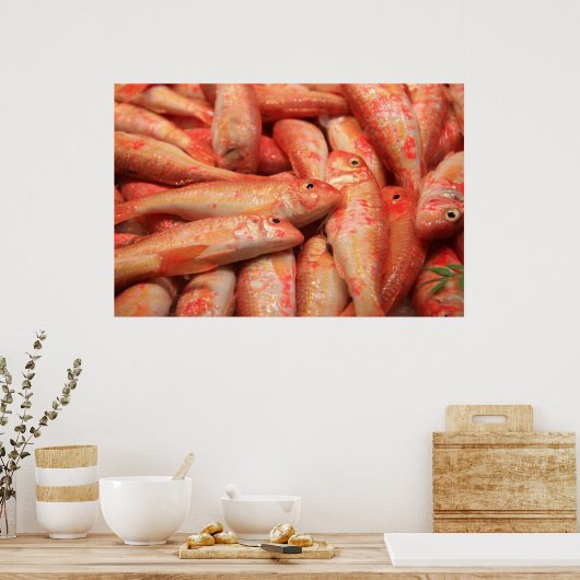 Roze visPoster/Afdruk Poster (Keuken)